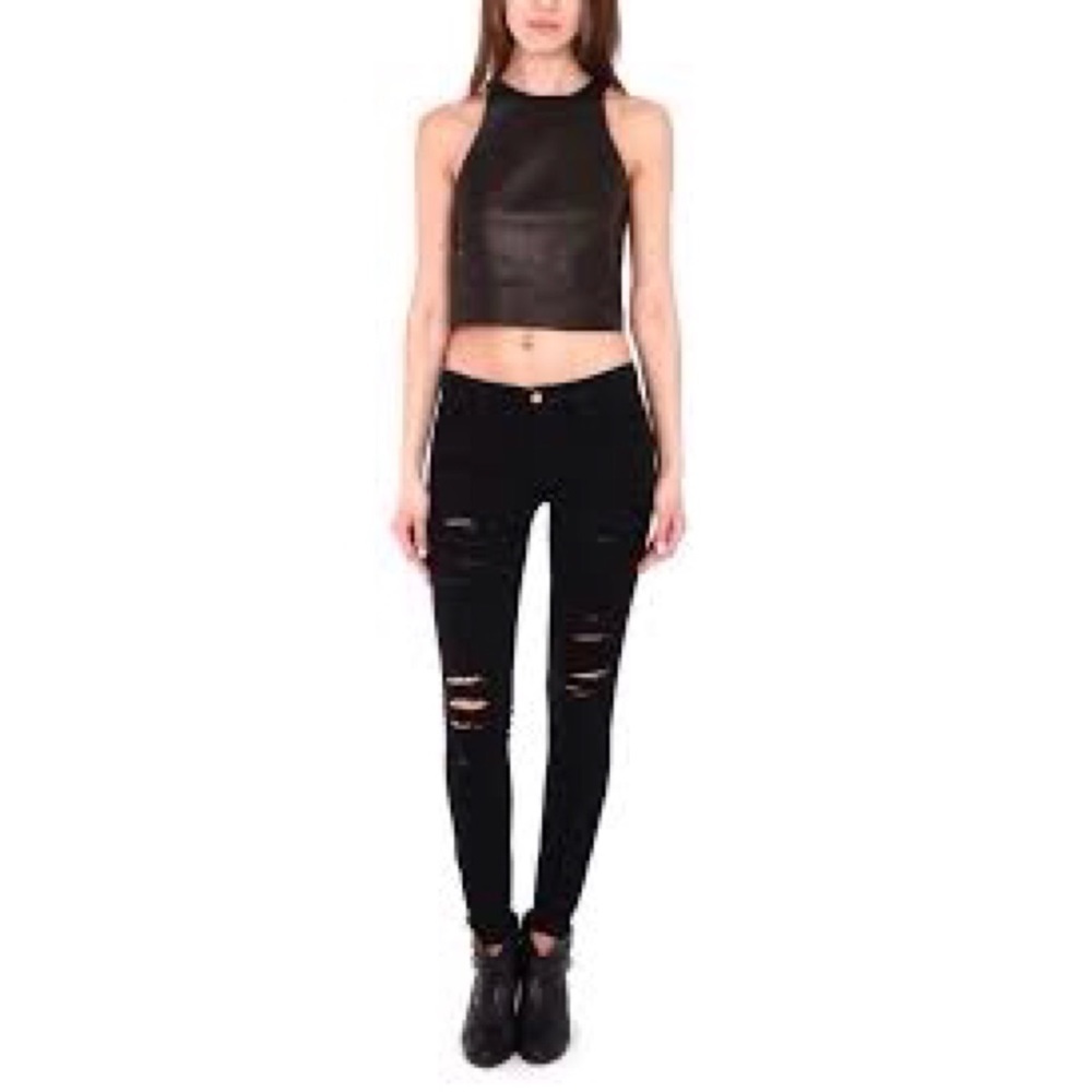 Frame Denim distressed Le Skinny de Jeanne size 23